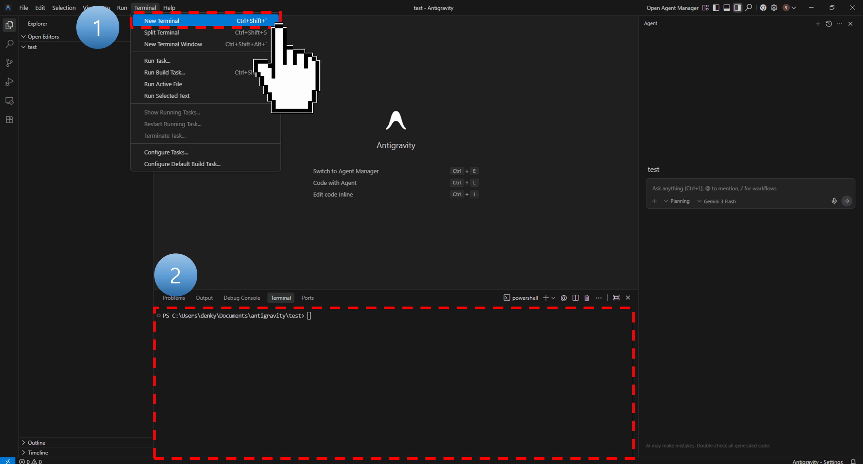 How to open terminal